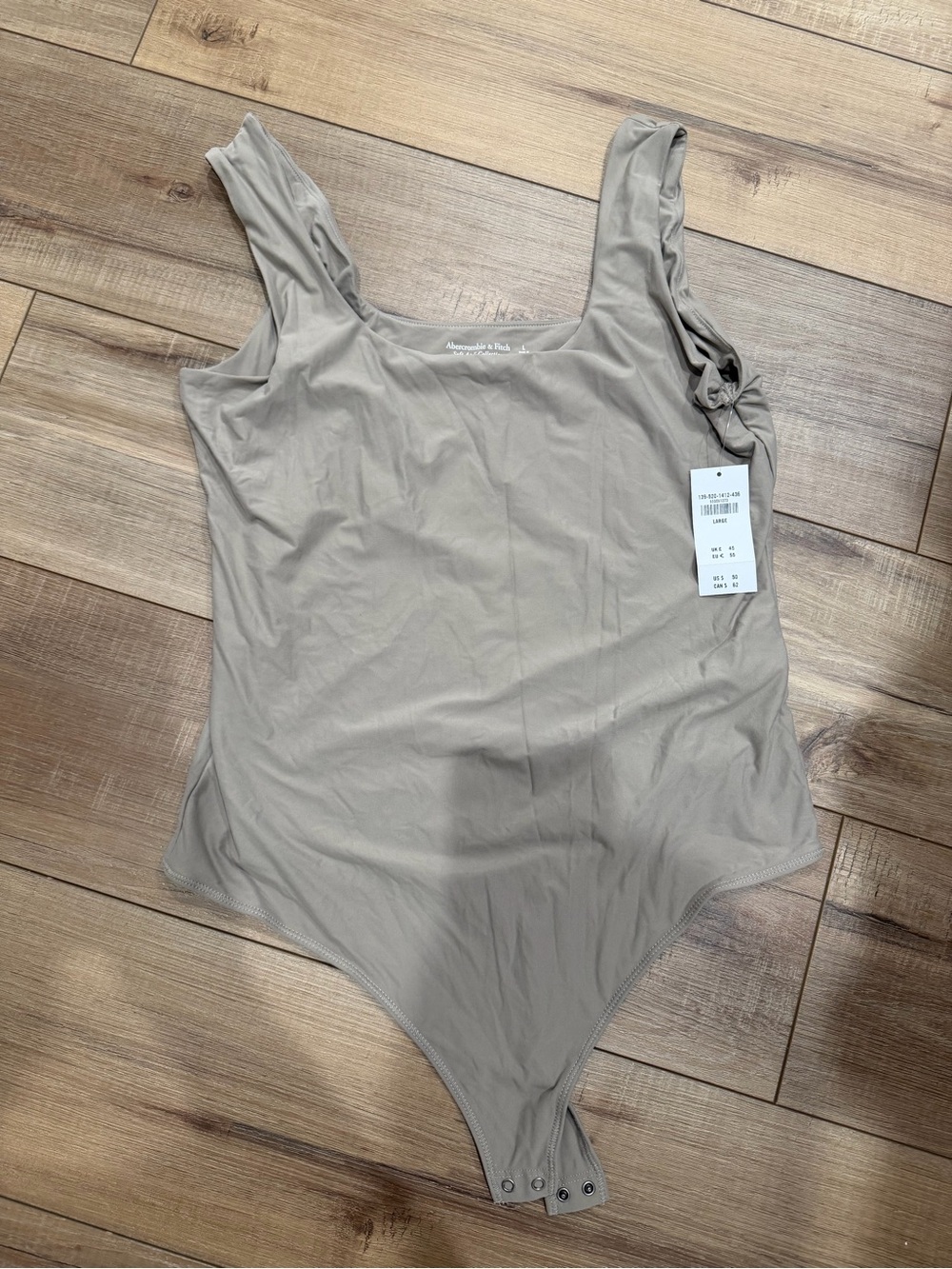 Abercrombie & Fitch Taupe Scoop-Neck Bodysuit